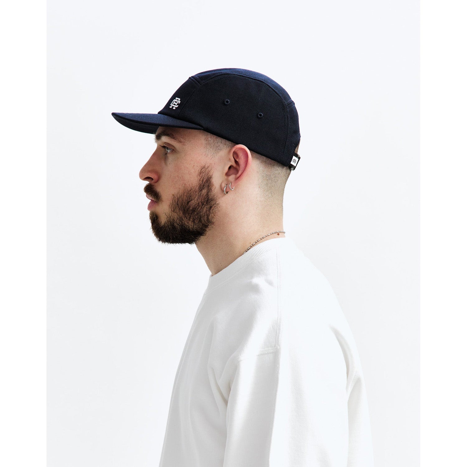 Reigning Champ Woven Wool Monogram 5-Panel Cap Navy RC-7380-NVY - HEADWEAR - Canada