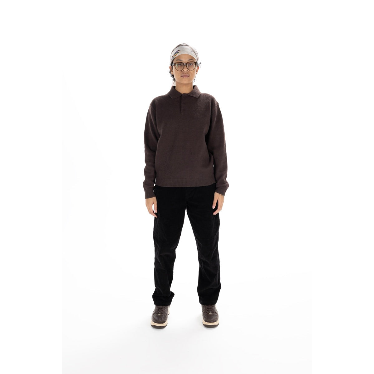Taikan Men Marle LS Polo Sweater Brown TK0011-BRN - T-SHIRTS - Canada