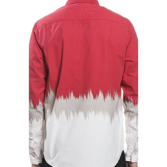 THE HUNDREDS SCREECH WOVEN RED L/S SHIRT T13W108006-RED - CLOTHING - Solestop.com - Canada