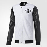 OUTERWEAR - Adidas Basketball Harden Varsity Jacket Light Grey Heather Men Core CE4707