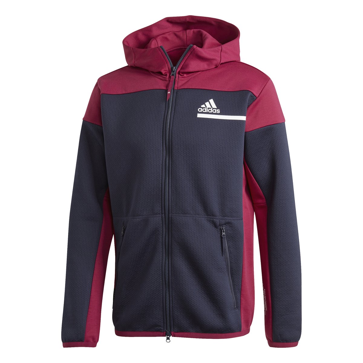 SWEATERS - Adidas Men ZNE AERORDY Full Zip Legend Ink Power Berry FT6131