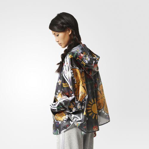 ADIDAS ORIGINALS ARTIST PONCHO RAIN JACKET BLACK WOMEN AO3160 - CLOTHING - Solestop.com - Canada