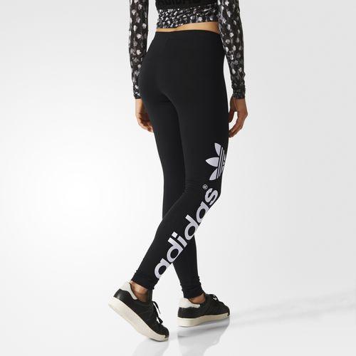 ADIDAS ORIGINALS LINEAR LEGGINGS WOMEN BLACK WHITE AJ8081 - PANTS - Solestop.com - Canada
