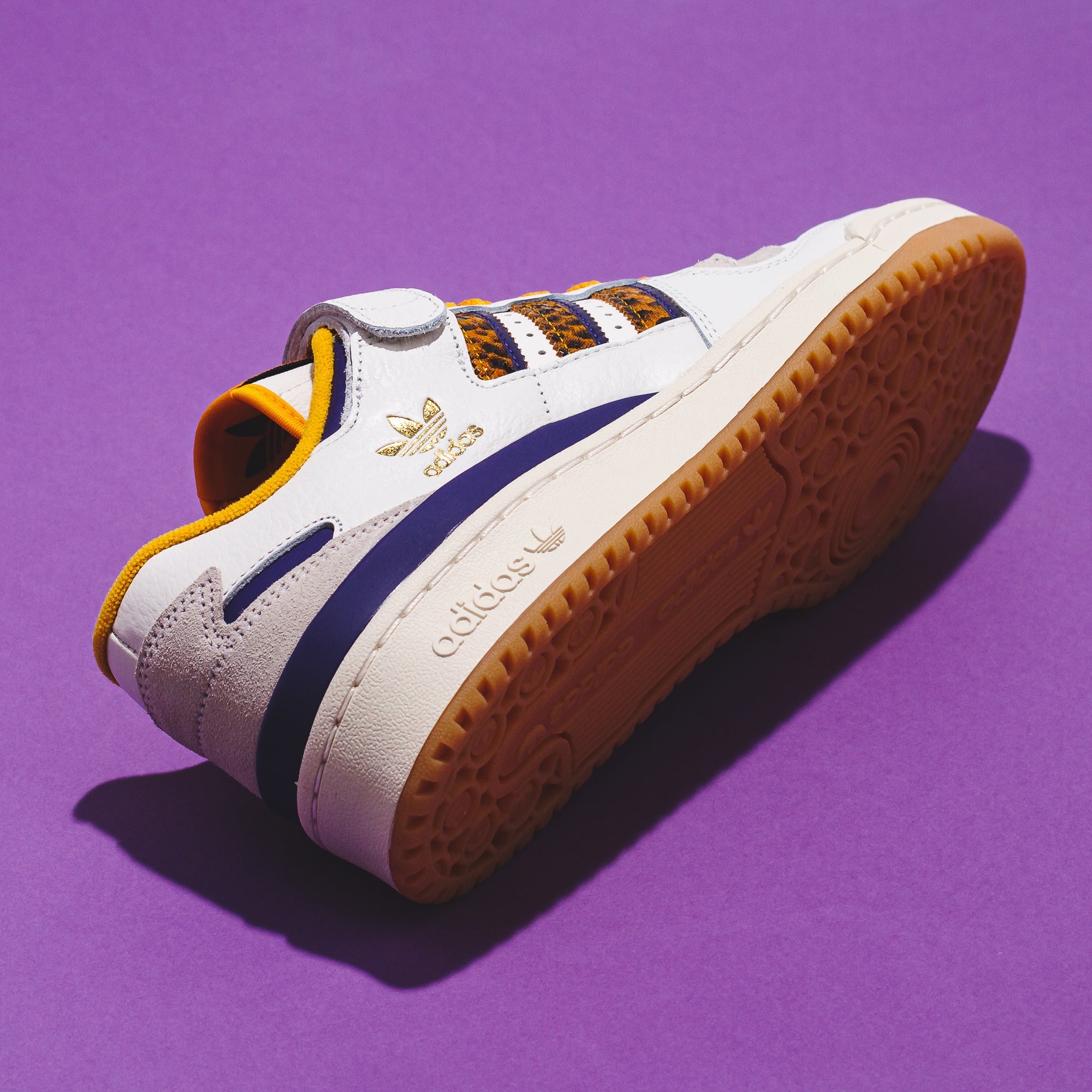 Adidas Originals Off-White & Burgundy Forum 84 Sneakers