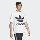 CLOTHING - Adidas Originals Oversized Tee Trefoil White Black CW1212