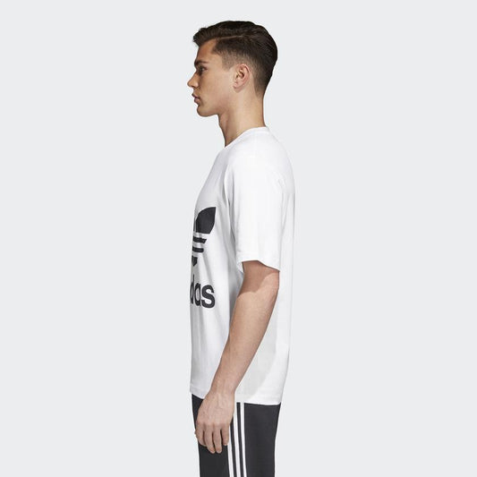 CLOTHING - Adidas Originals Oversized Tee Trefoil White Black CW1212