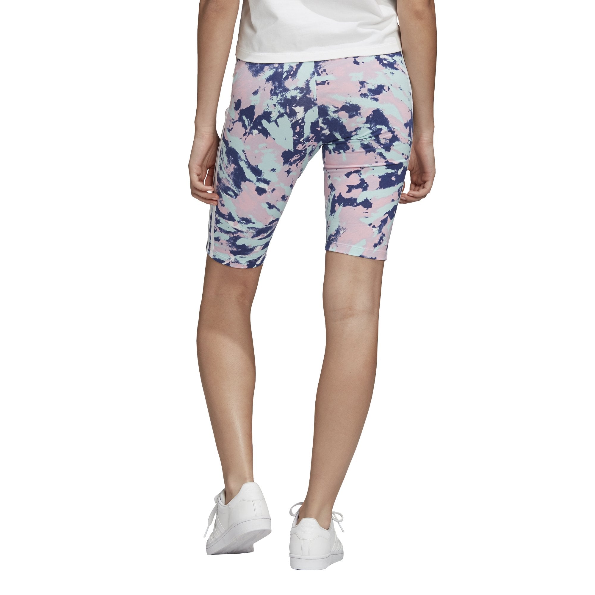 Adidas Originals Short Tight Tie Dye Vapour Blue Pink Women GL6350 - SHORTS - Solestop.com - Canada