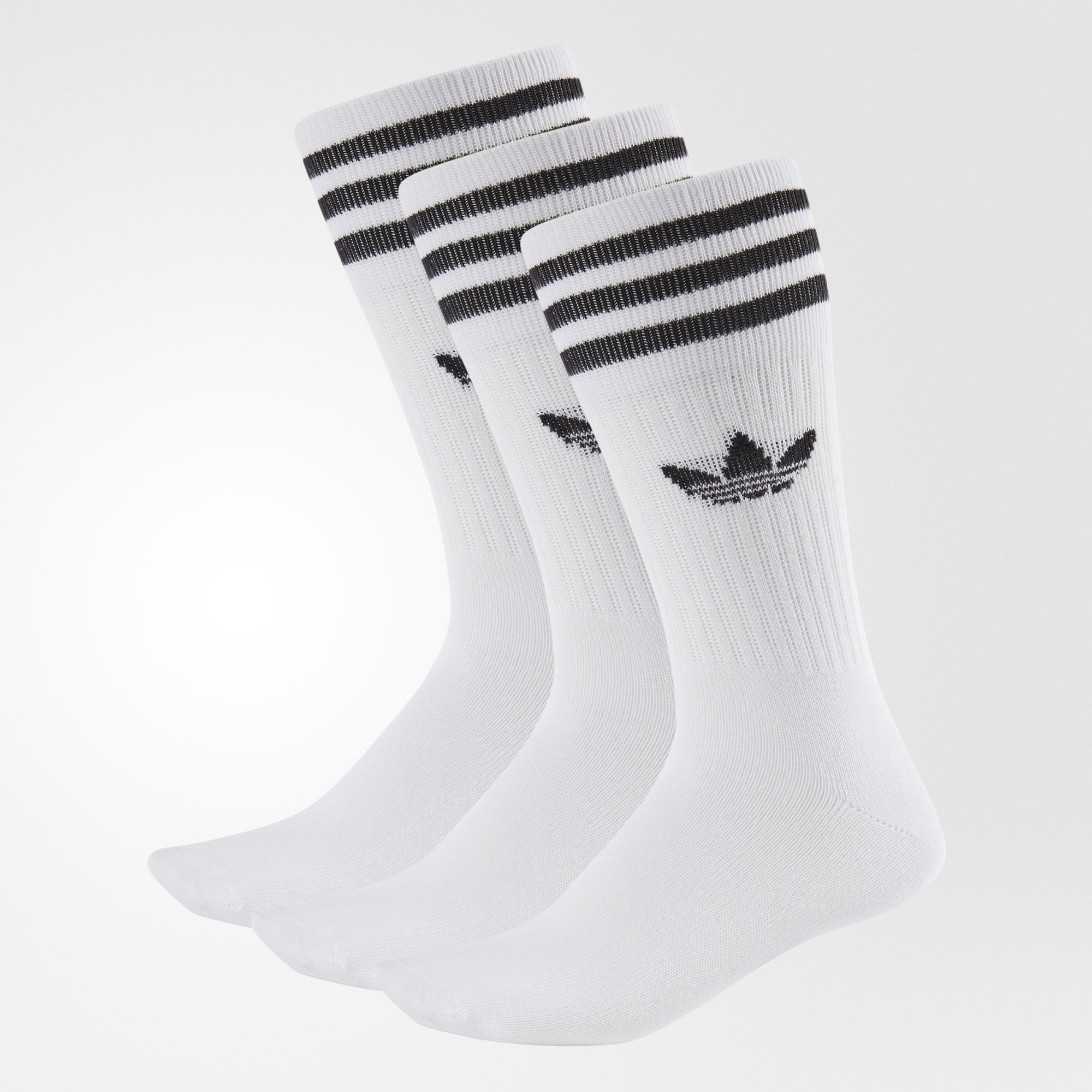 ACCESSORIES - Adidas Originals Solid Crew Sock White 3-pairs S21489