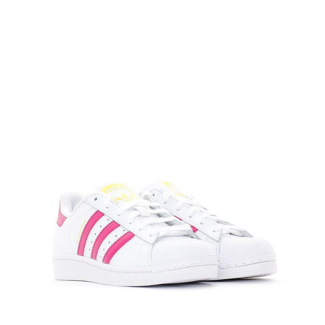 FOOTWEAR - ADIDAS ORIGINALS SUPERSTAR JUNIOR WHITE PINK B23644