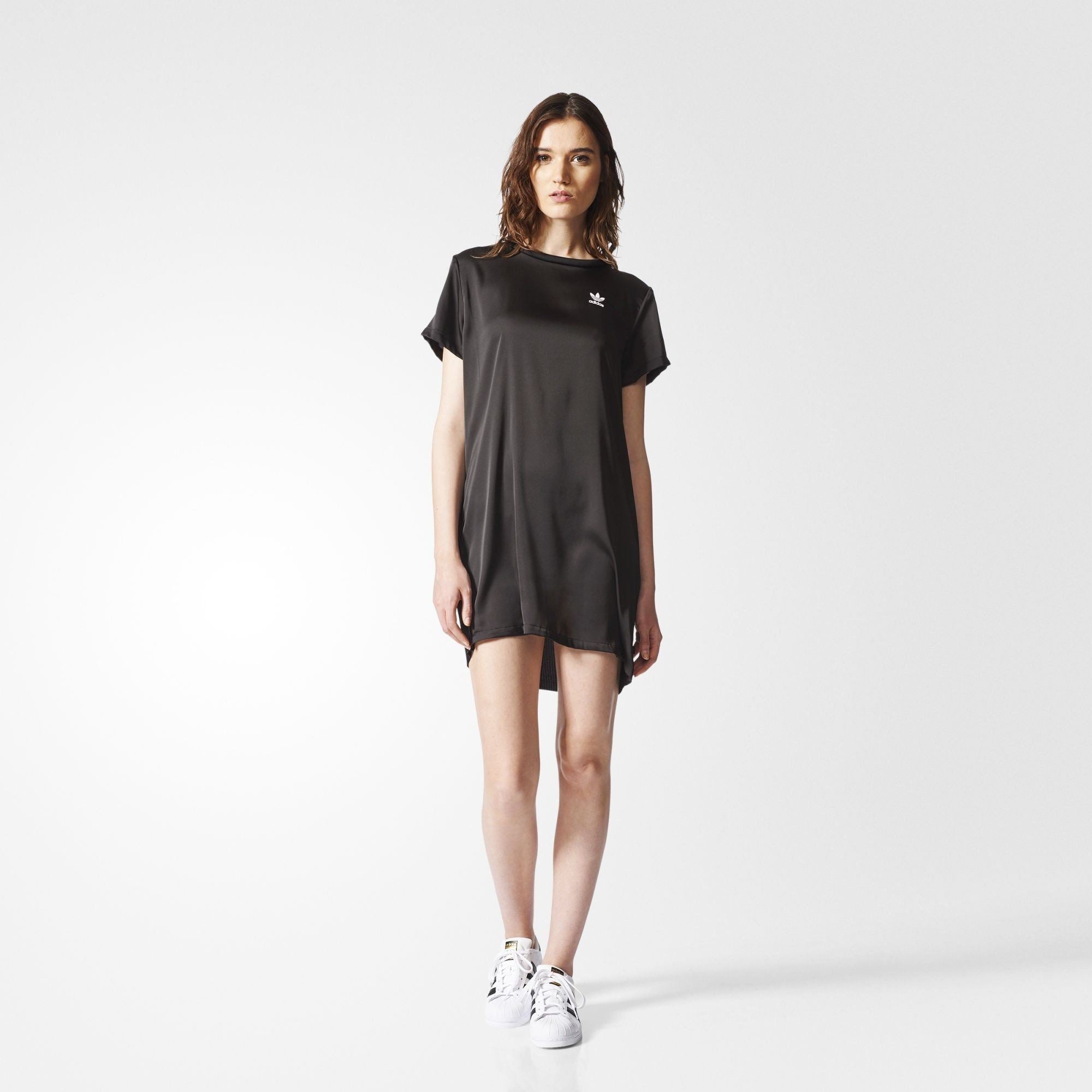 ADIDAS ORIGINALS TREFOIL TEE DRESS BLACK WOMEN BR4552 - CLOTHING - Solestop.com - Canada