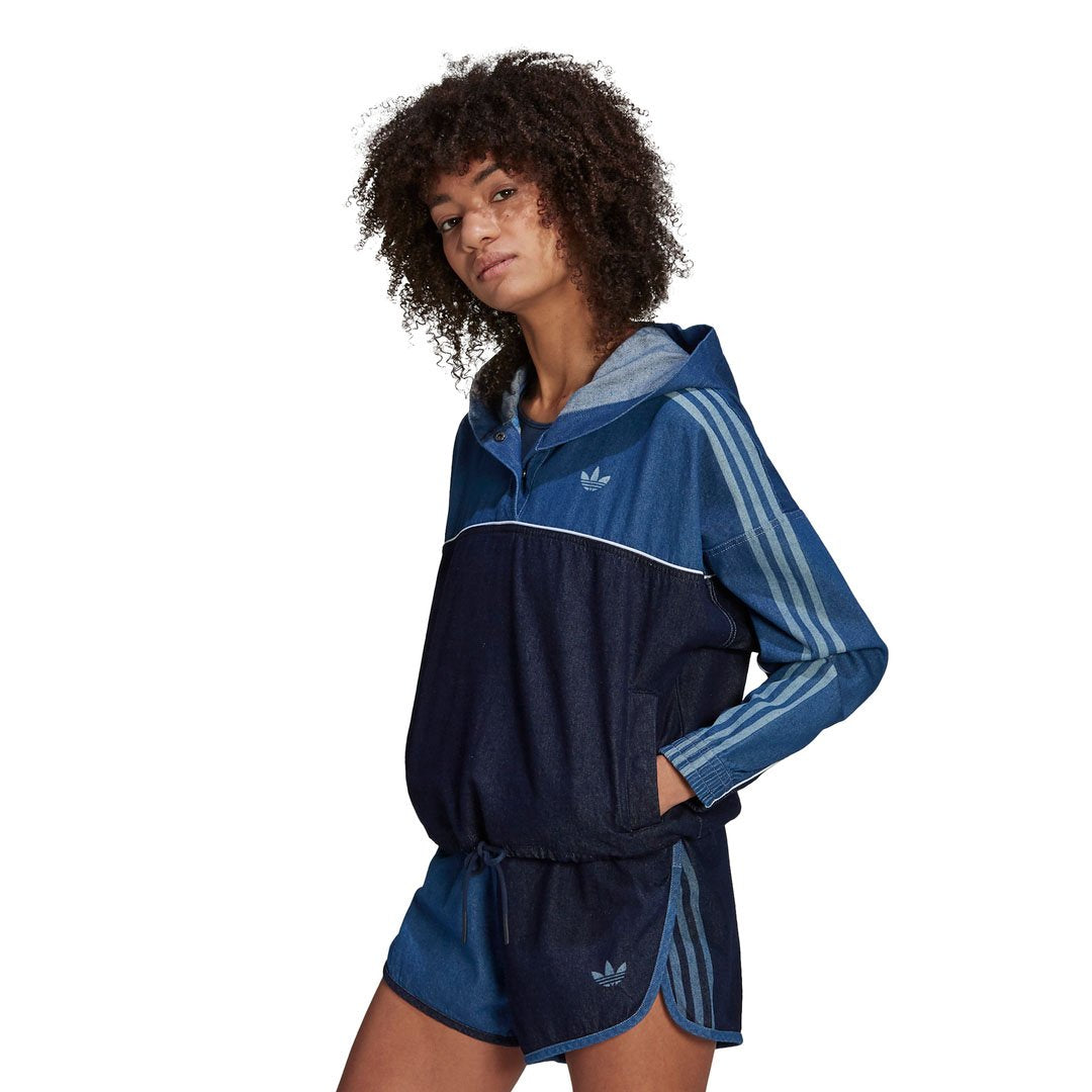 Adidas Originals Women Denim Hoodie Blue GM5387 Secondary image