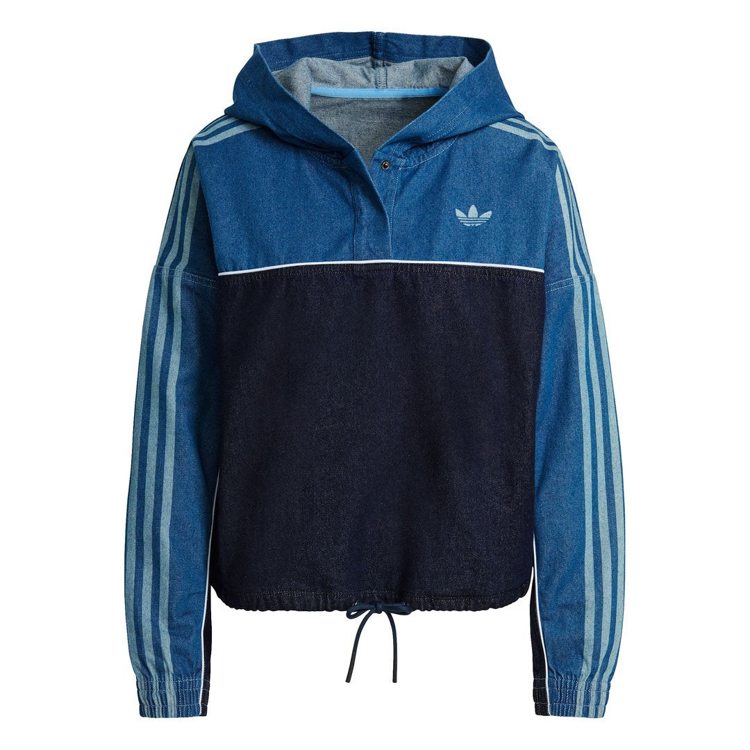 adidas originals women denim hoodie blue gm5387 540