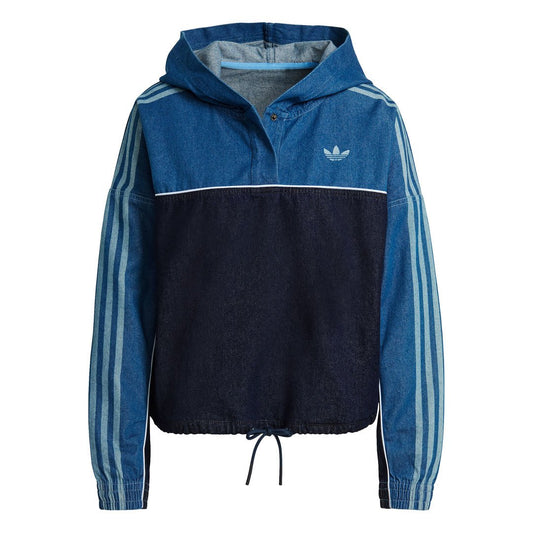 Adidas Originals Women Denim Hoodie Blue GM5387 Solestop