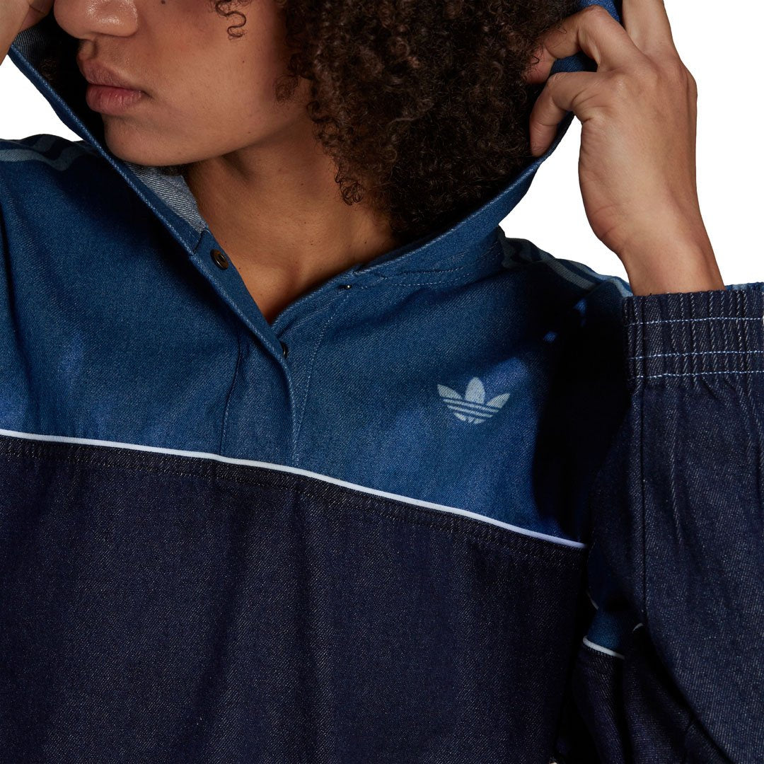 Adidas Originals Women Denim Hoodie Blue GM5387 - SWEATERS - Canada