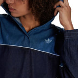 adidas originals women denim hoodie blue gm5387 947 compact