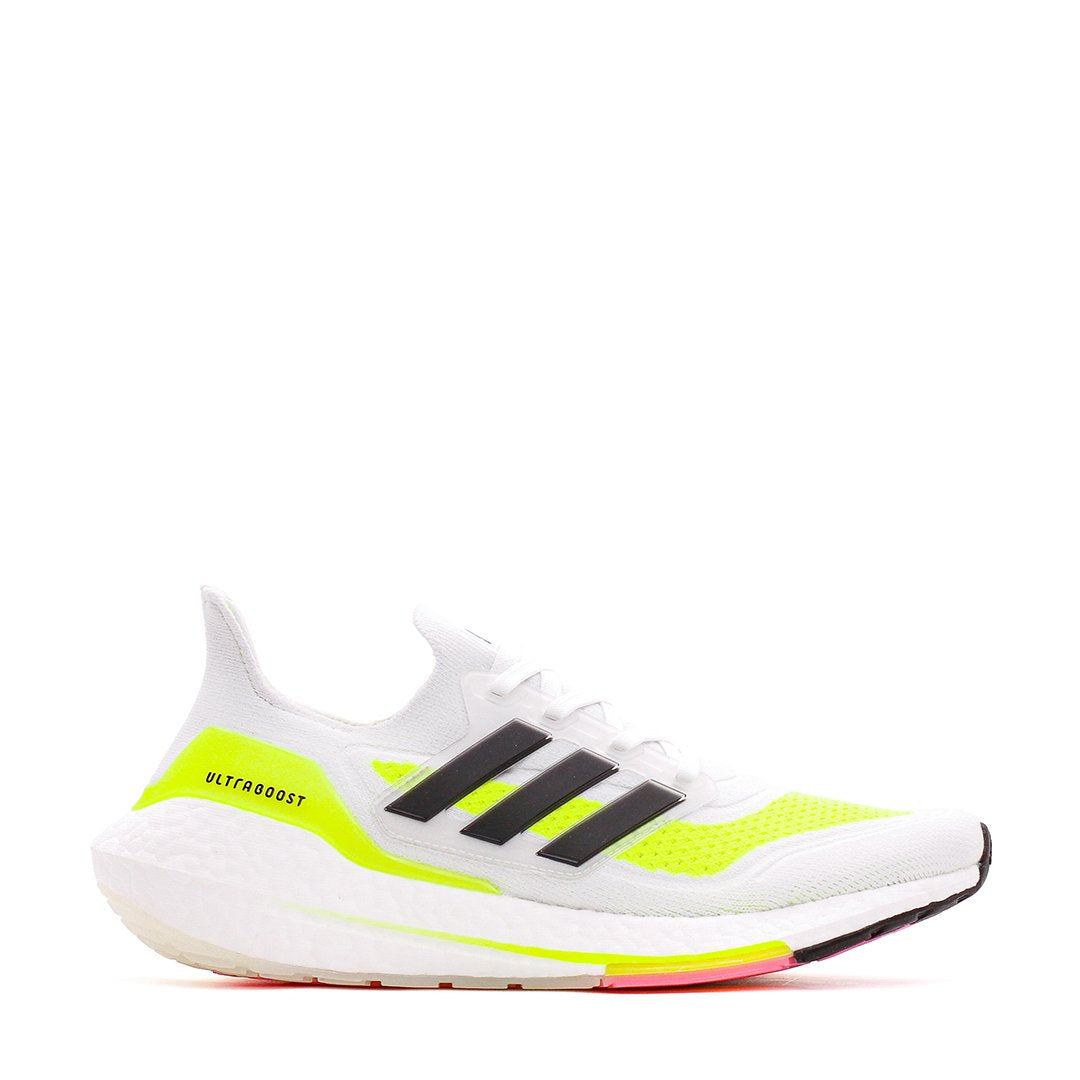 Adidas Running Women Ultraboost 21 White Black Yellow FY0401 - FOOTWEAR - Canada