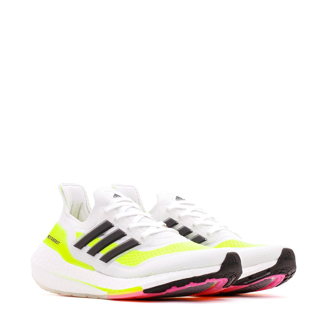 Adidas Running Women Ultraboost 21 White Black Yellow FY0401 - FOOTWEAR - Canada