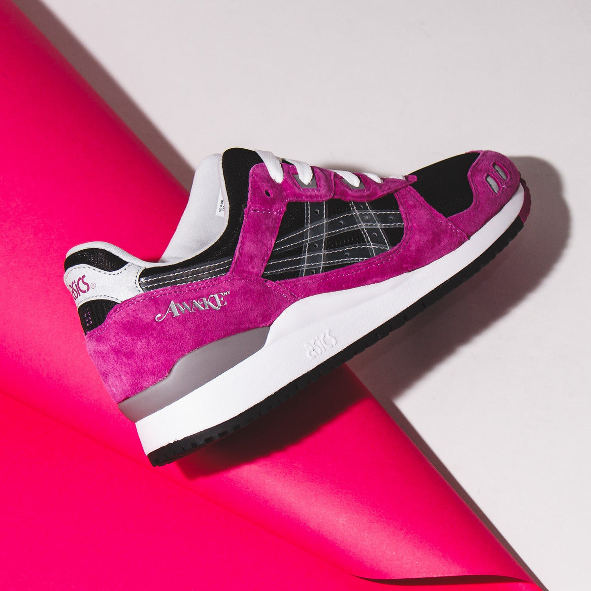 Asics Men x Awake NY Gel-Lyte III OG Black Pink 1201A568-001 - FOOTWEAR - Canada