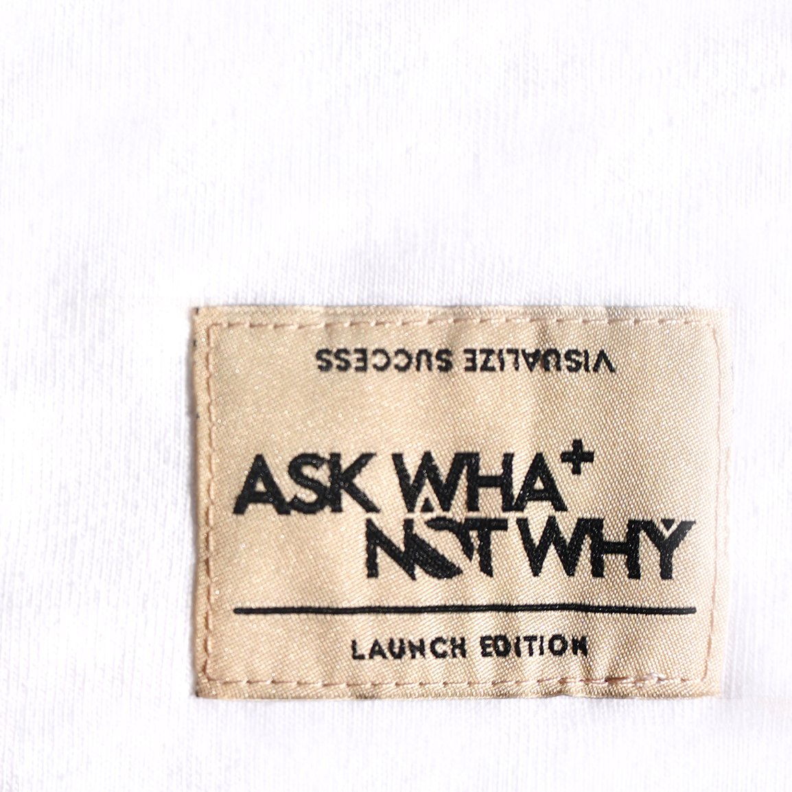 AskWhatNotWhy Launch Edition Logo T-Shirt White WHLET002 - T-SHIRTS - Canada