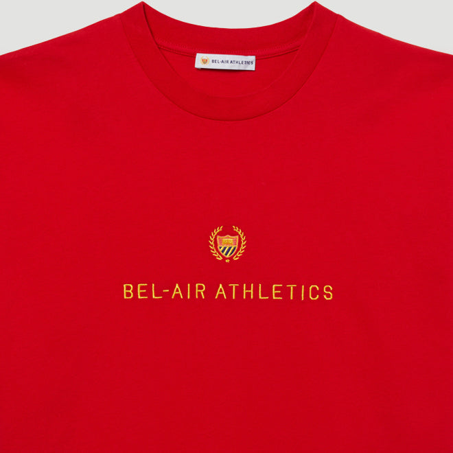 Bel-Air Athletics Men Academy T-Shirt Emb Logo Red - T-SHIRTS - Canada