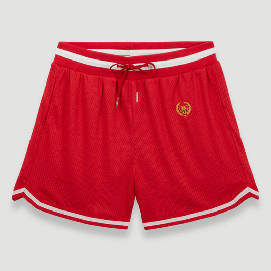 Bel-Air Athletics Men Basketball Short Emb Crest Red - SHORTS - Canada