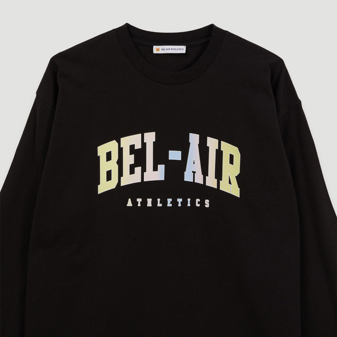 Bel-Air Athletics Men College L/S T-Shirt Pastel Black - T-SHIRTS - Canada