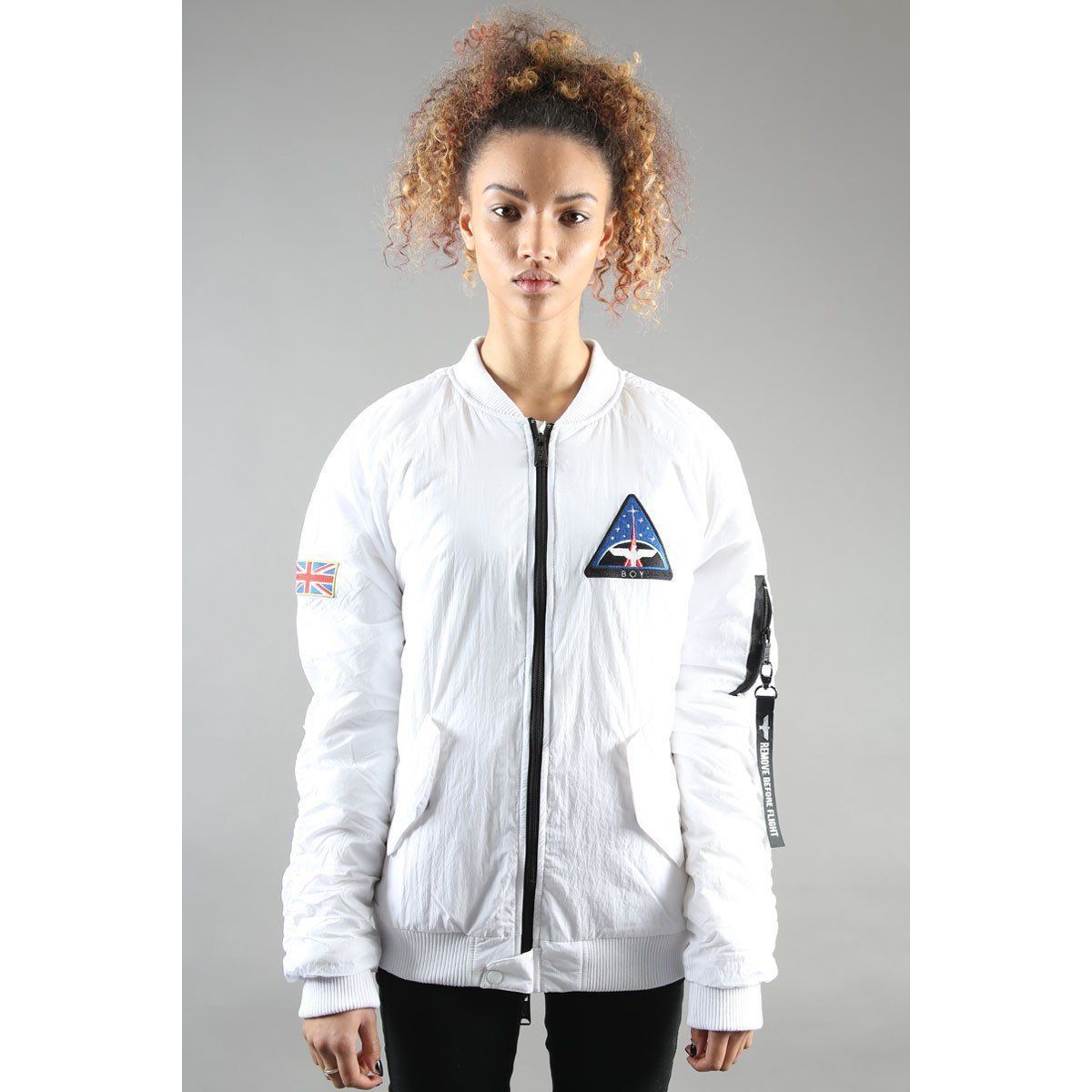 CLOTHING - BOY LONDON BOY SPACE BOMBER JACKET WHITE BOYL1587-WHT