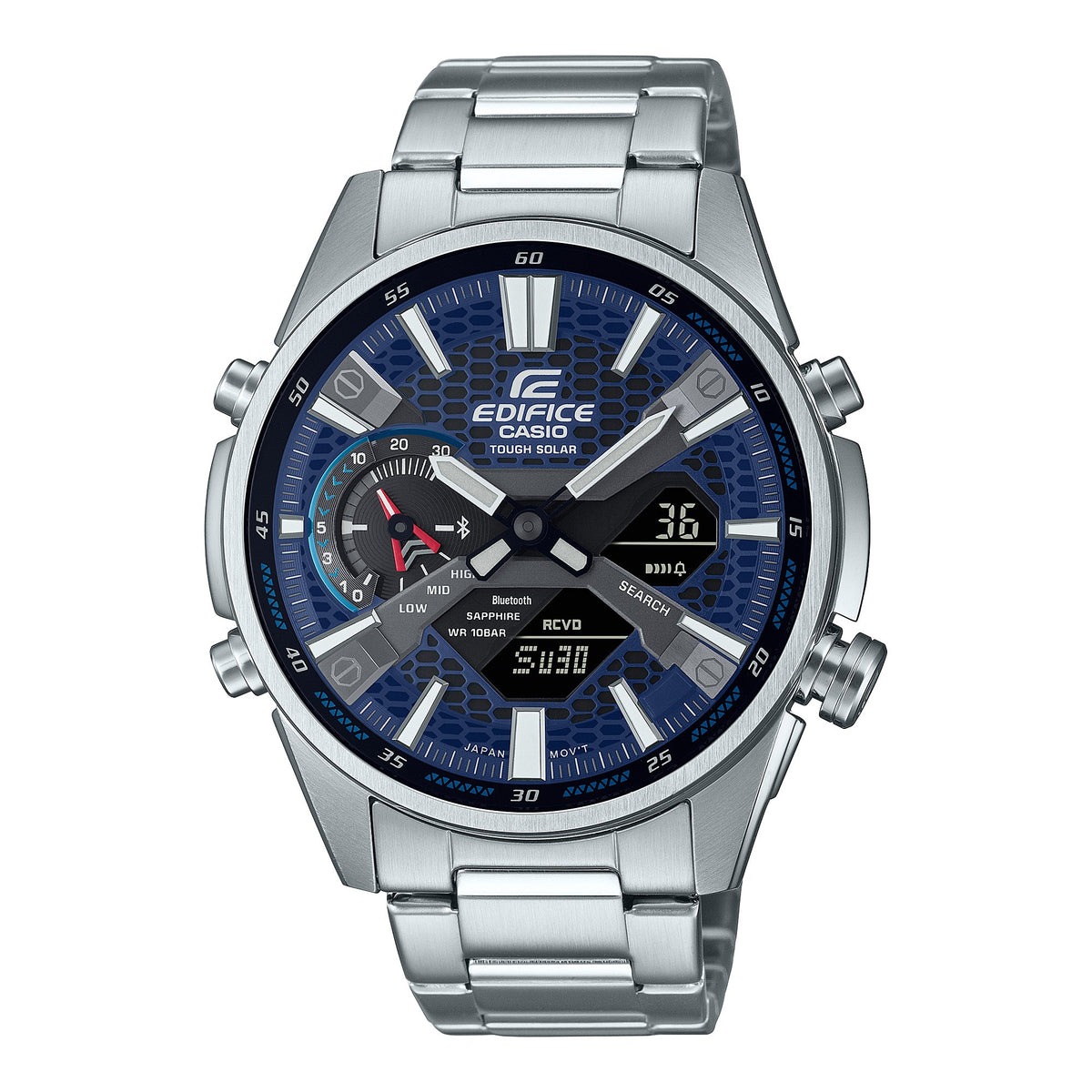 Casio EDIFICE Silver Blue ECBS100D-2A - ACCESSORIES - Canada