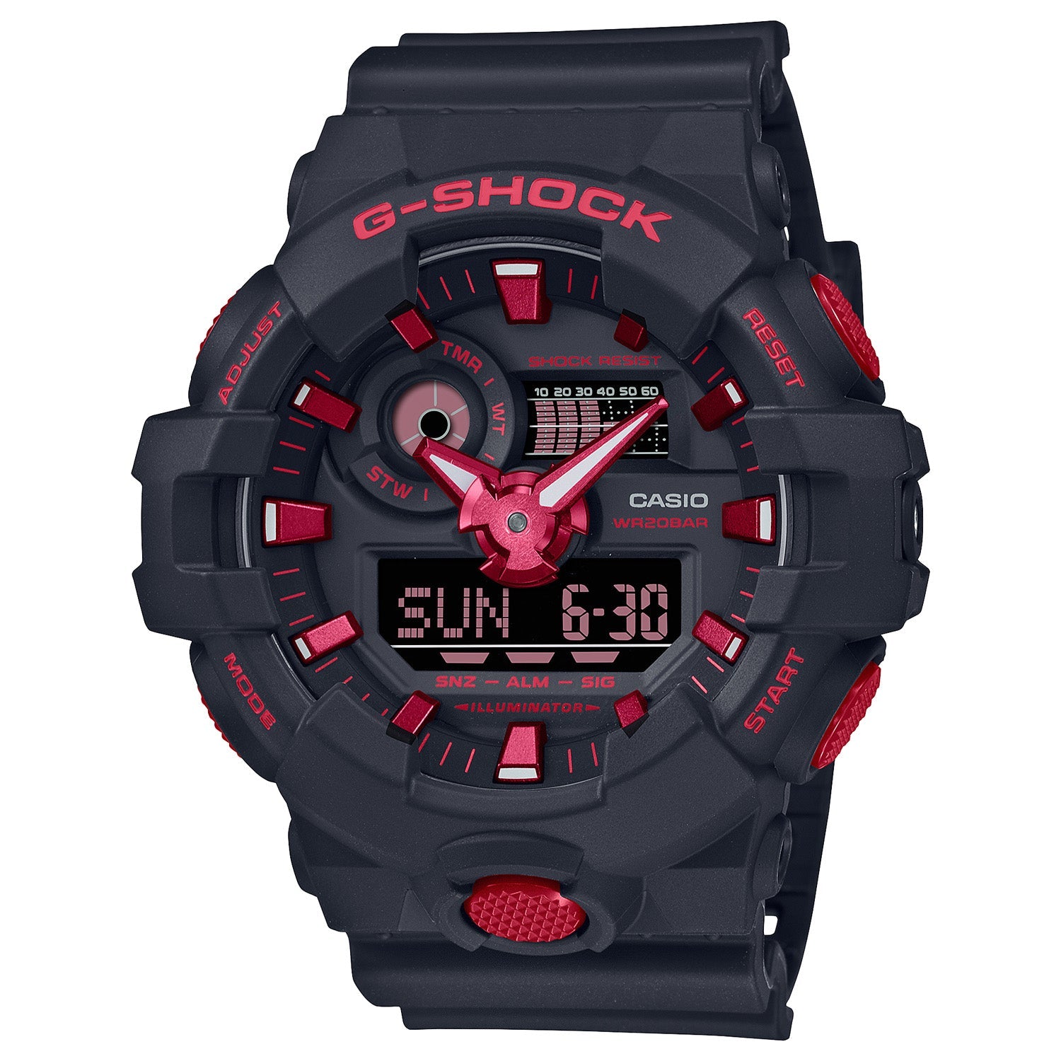 Casio G-Shock GA700 Ignite Red GA700BNR-1A - ACCESSORIES - Canada