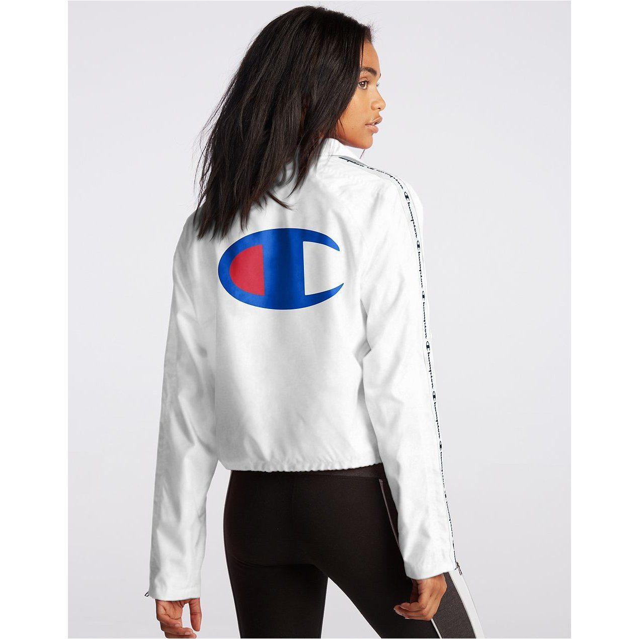 OUTERWEAR - Champion Cropped Coaches Jacket Black Women JL8501-550305-003