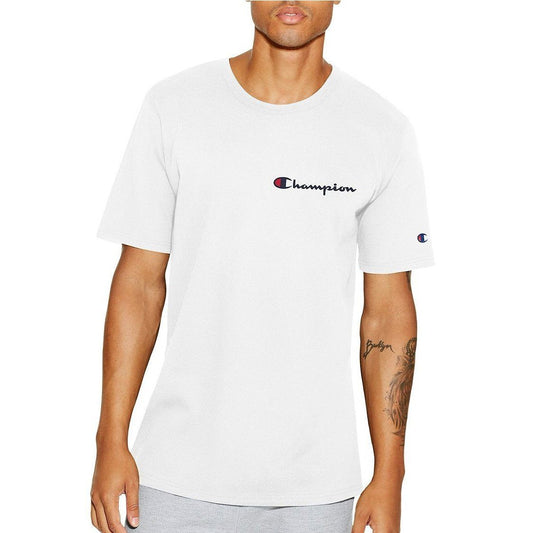 T-SHIRTS - Champion Heritage Tee Elevated Graphics Script Embroidery White GT19-Y06819-WHC