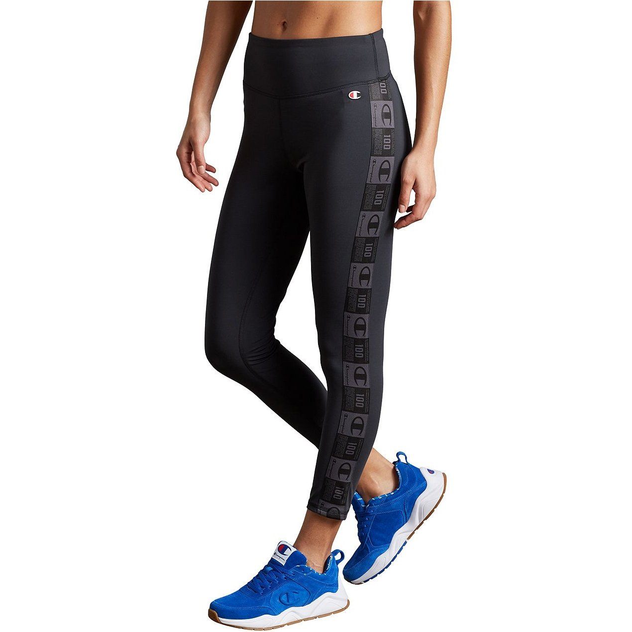 Champion High Rise Tight Jocktag Taping Black Women ML142J-550308-003 Secondary image