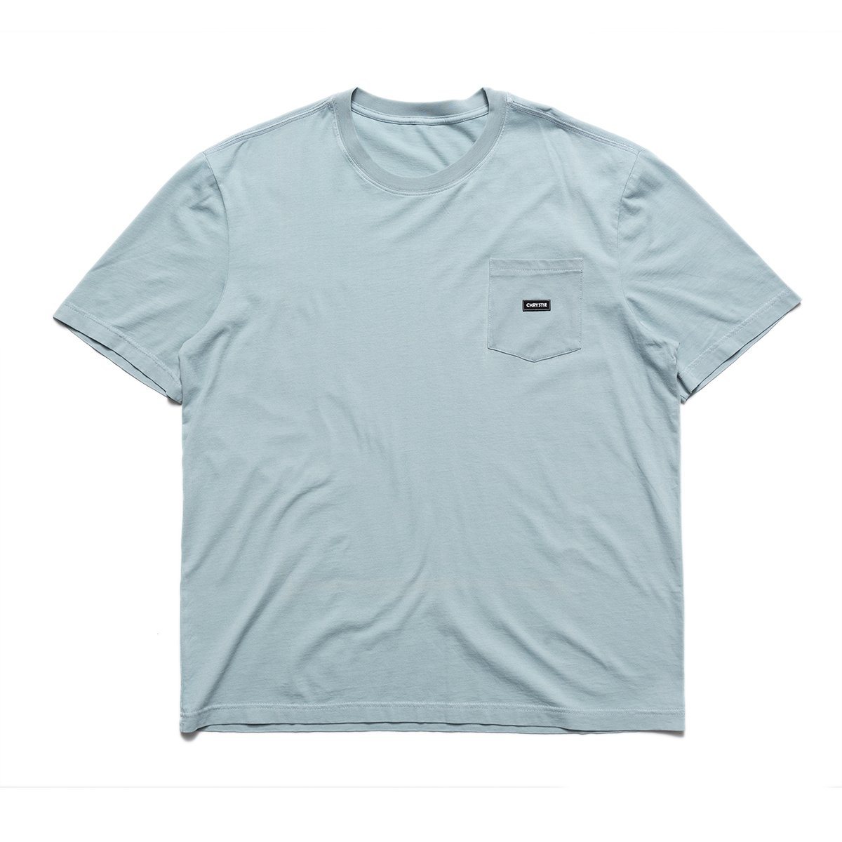 T-SHIRTS - Chrystie NYC Small OG Logo Patch Pocket Stone Blue SMOGPTCHTEE-BLU Main image