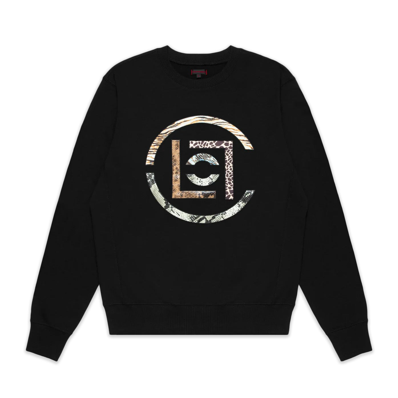 CLOT Men Logo Fabric Patch Sweatshirt Black - SWEATERS - Canada