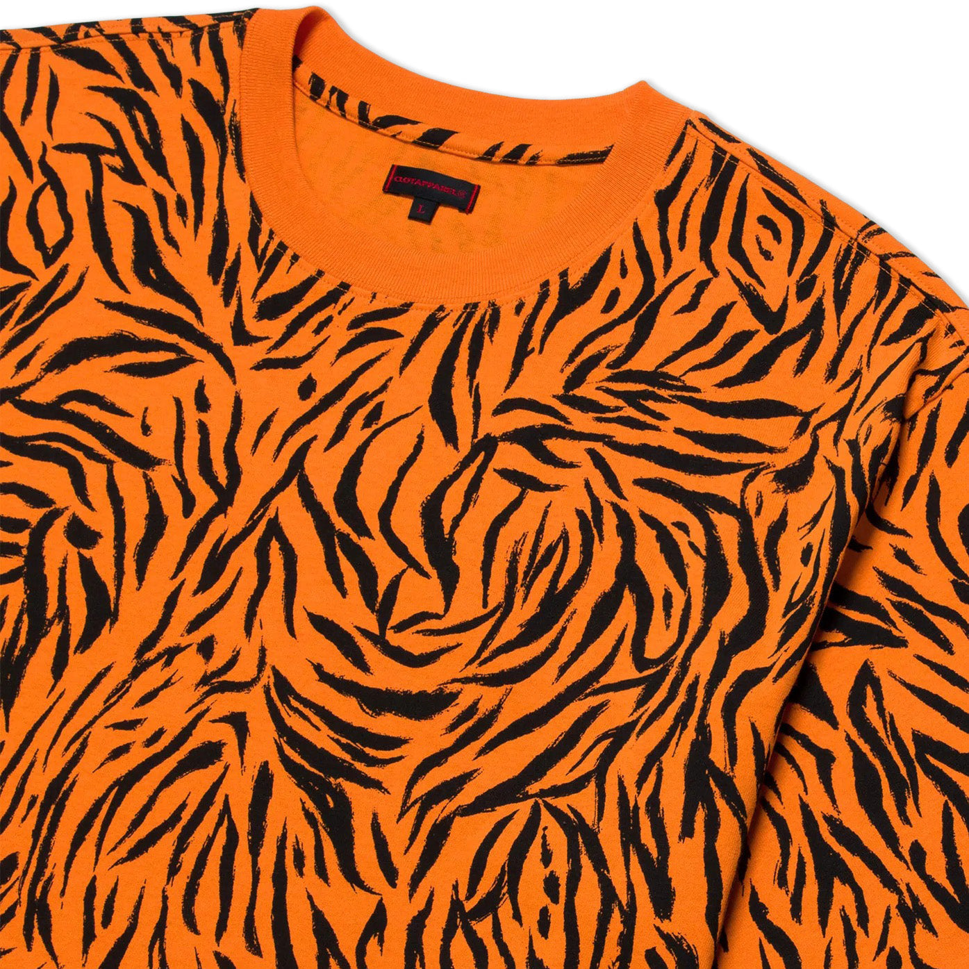 CLOT Men Tiger Stripe Tee Orange - T-SHIRTS - Canada