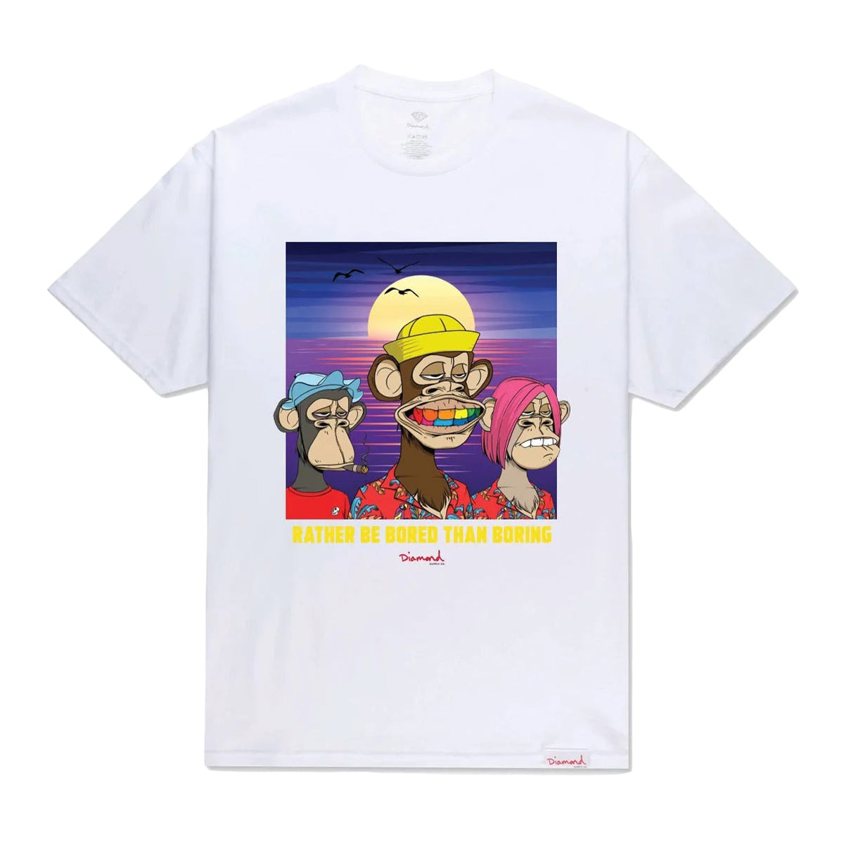 Diamond Supply Co Men 3 Some Ape Tee White - T-SHIRTS - Canada Main image