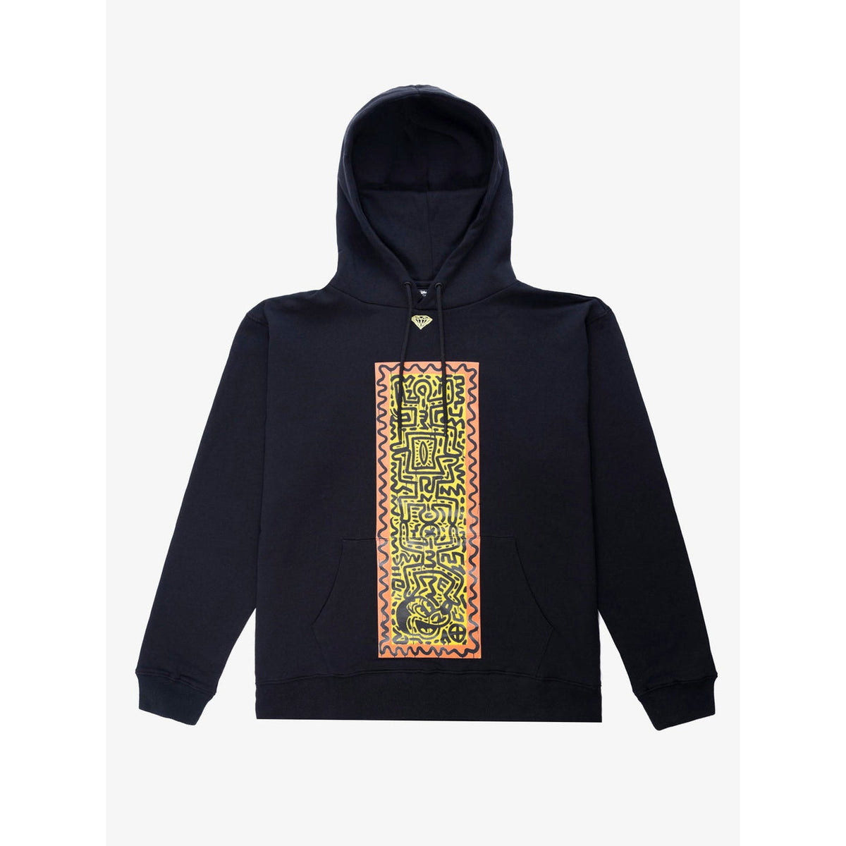 Diamond Supply Co Men x Disney Mickey Mouse x Keith Haring Mickey Meets Haring Hoodie Black DSCMTG101-BLK - T-SHIRTS - Canada Main image
