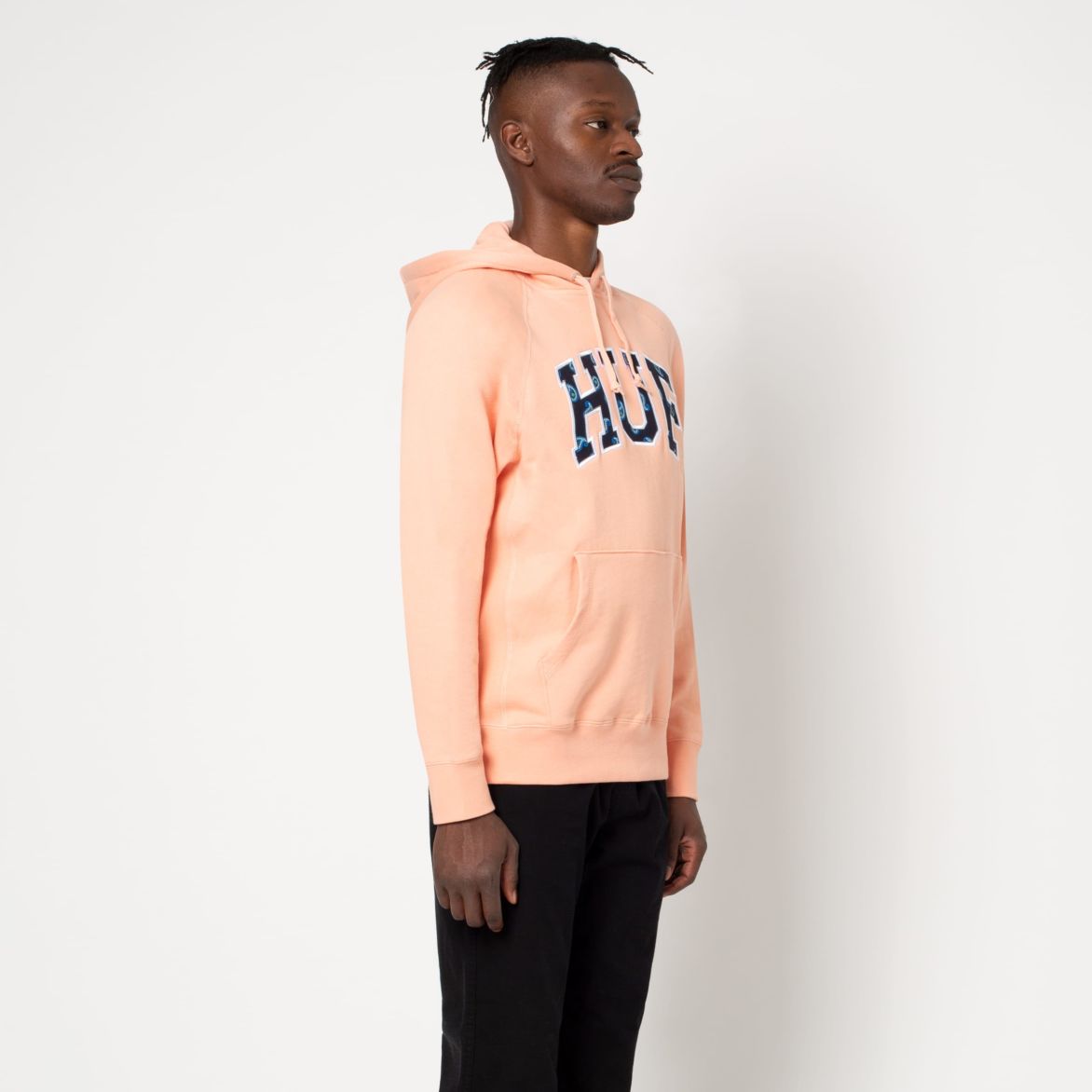 SWEATERS - Huf Men Paisley Pullover Hood Coral Pink FL00113-CPK