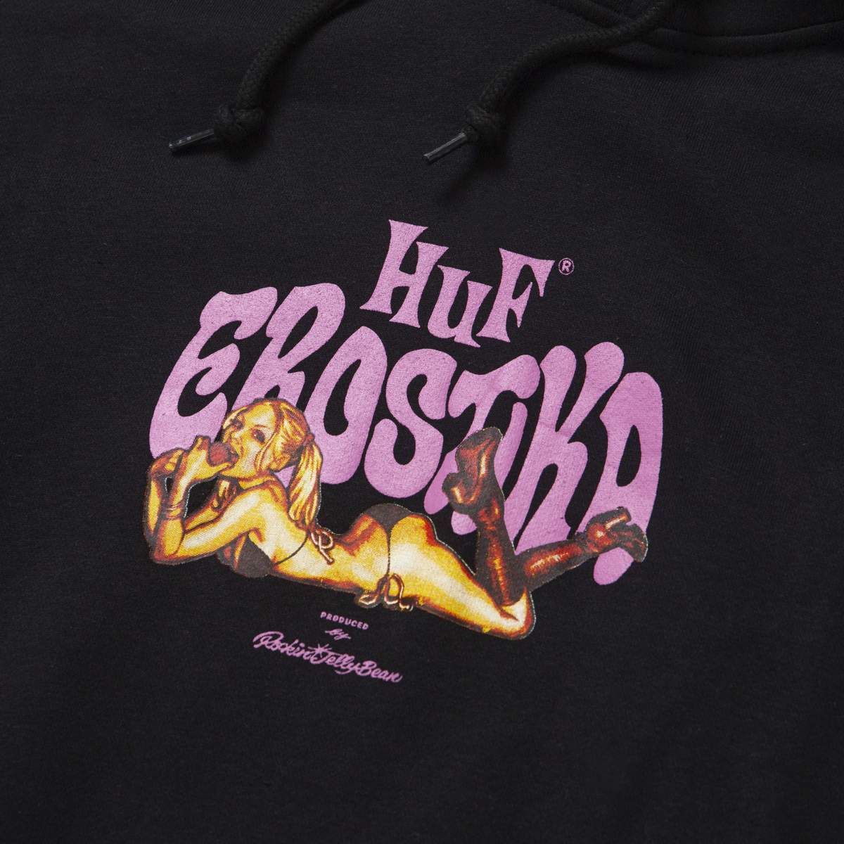 Huf Men Rjb Erostika Pullover Hoodie Black PF00374-BLK Secondary image