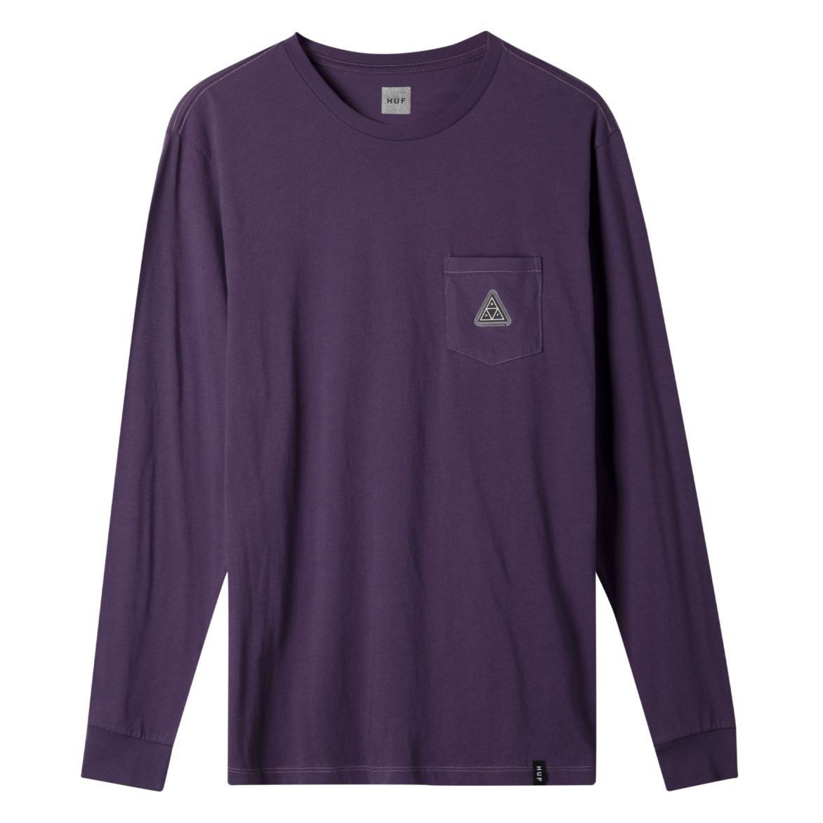 T-SHIRTS - Huf Peak Patch Long Sleeve Pocket Tee Purple Velvet Men TS00871-PPV Main image
