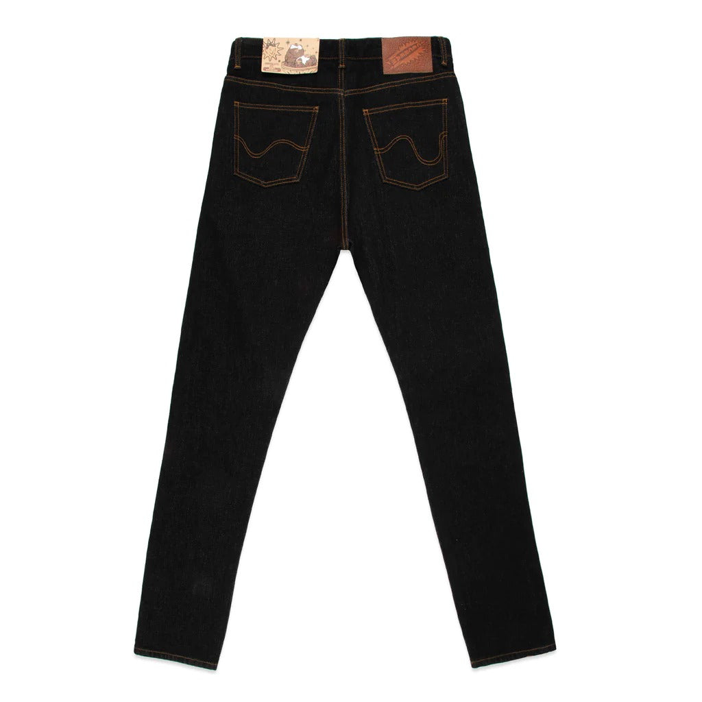 Black and best sale white denim jeans