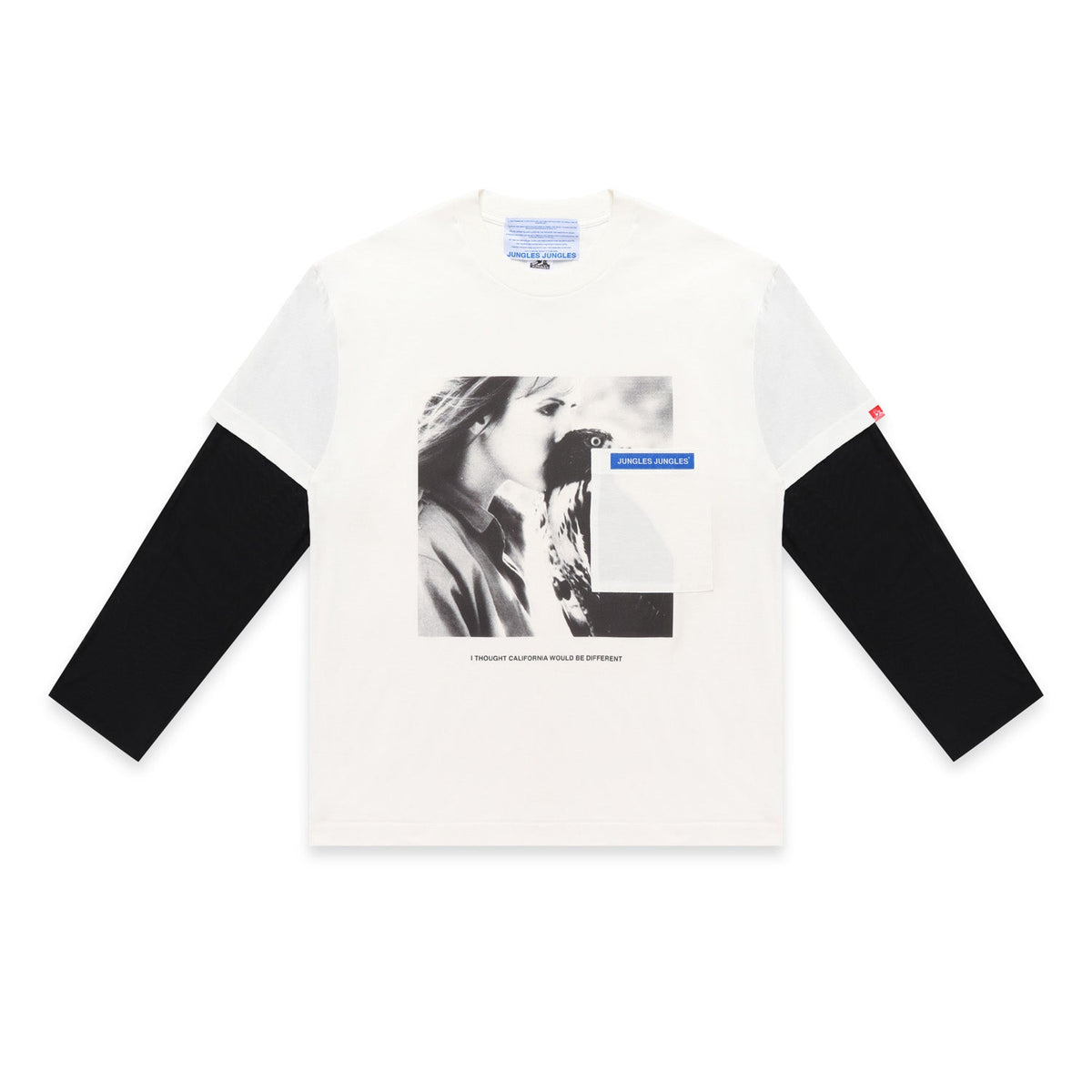 Jungles Men Eagles Mesh Sleeve Tee White Black - T-SHIRTS - Canada