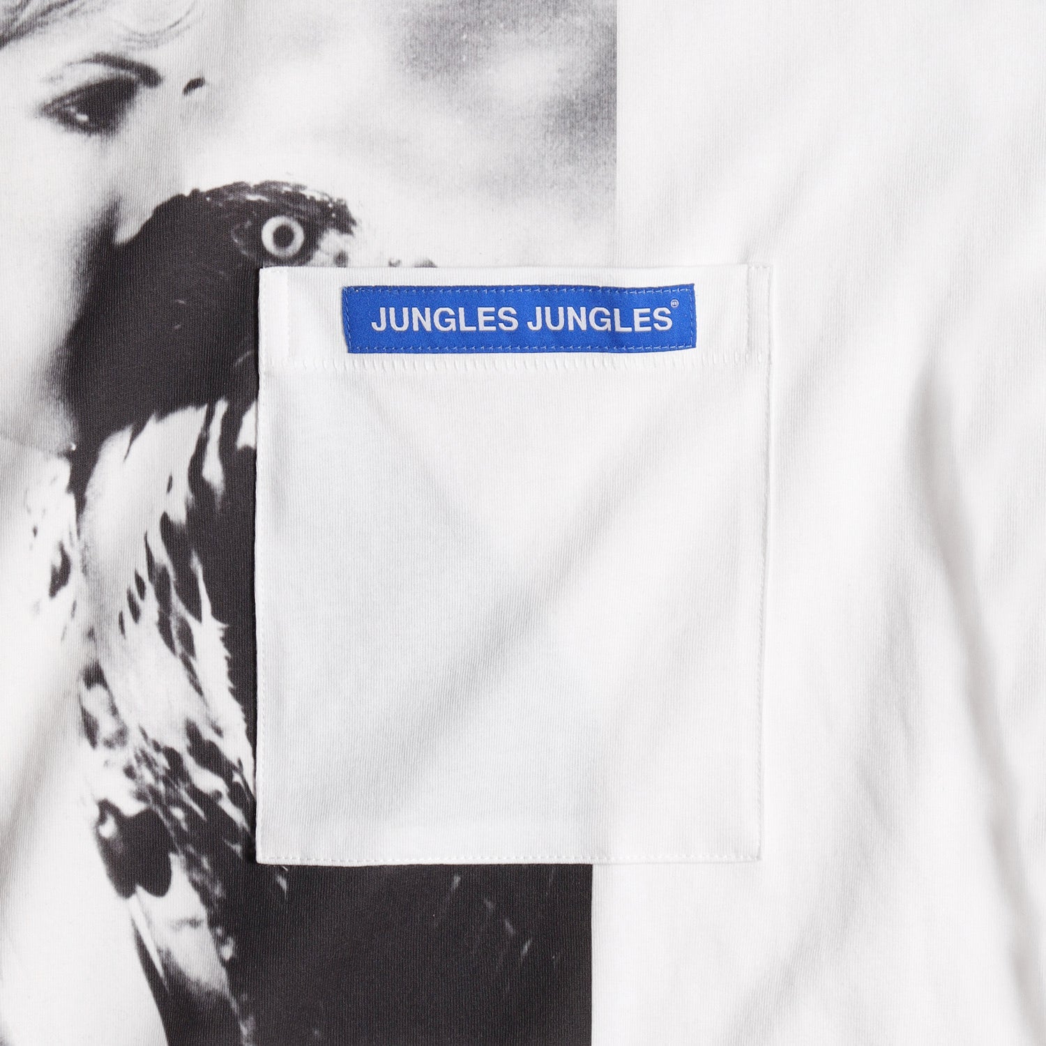 Jungles Men Eagles Mesh Sleeve Tee White Black Secondary image