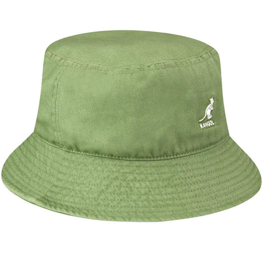 Kangol Washed Bucket Hat Oil Green - HEADWEAR - Canada