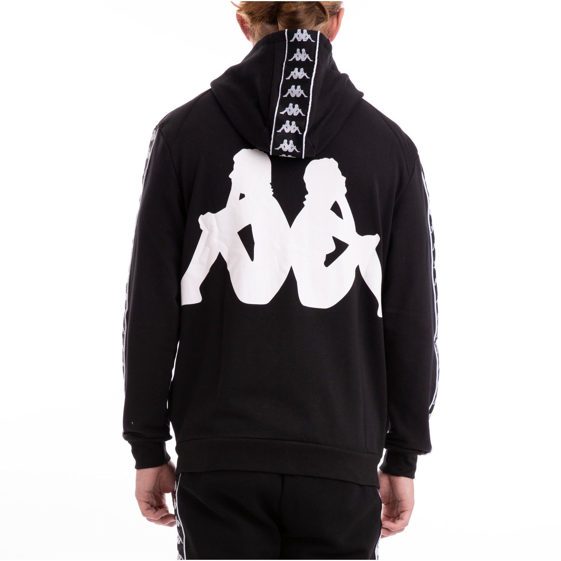 Kappa hoodie sales black and white