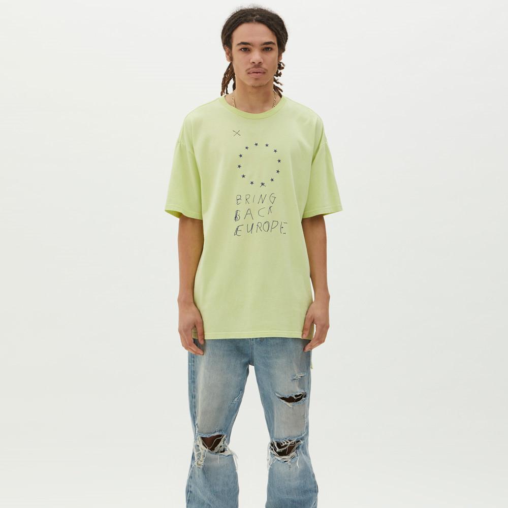 T-SHIRTS - Ksubi Bring Back Europe SS Tee Acid Yellow Men 46380-YEL Main image
