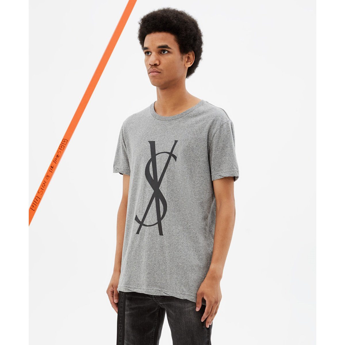 T-SHIRTS - Ksubi Fancy Dollar SS Tee Grey Marl Men 42880-LGY Main image