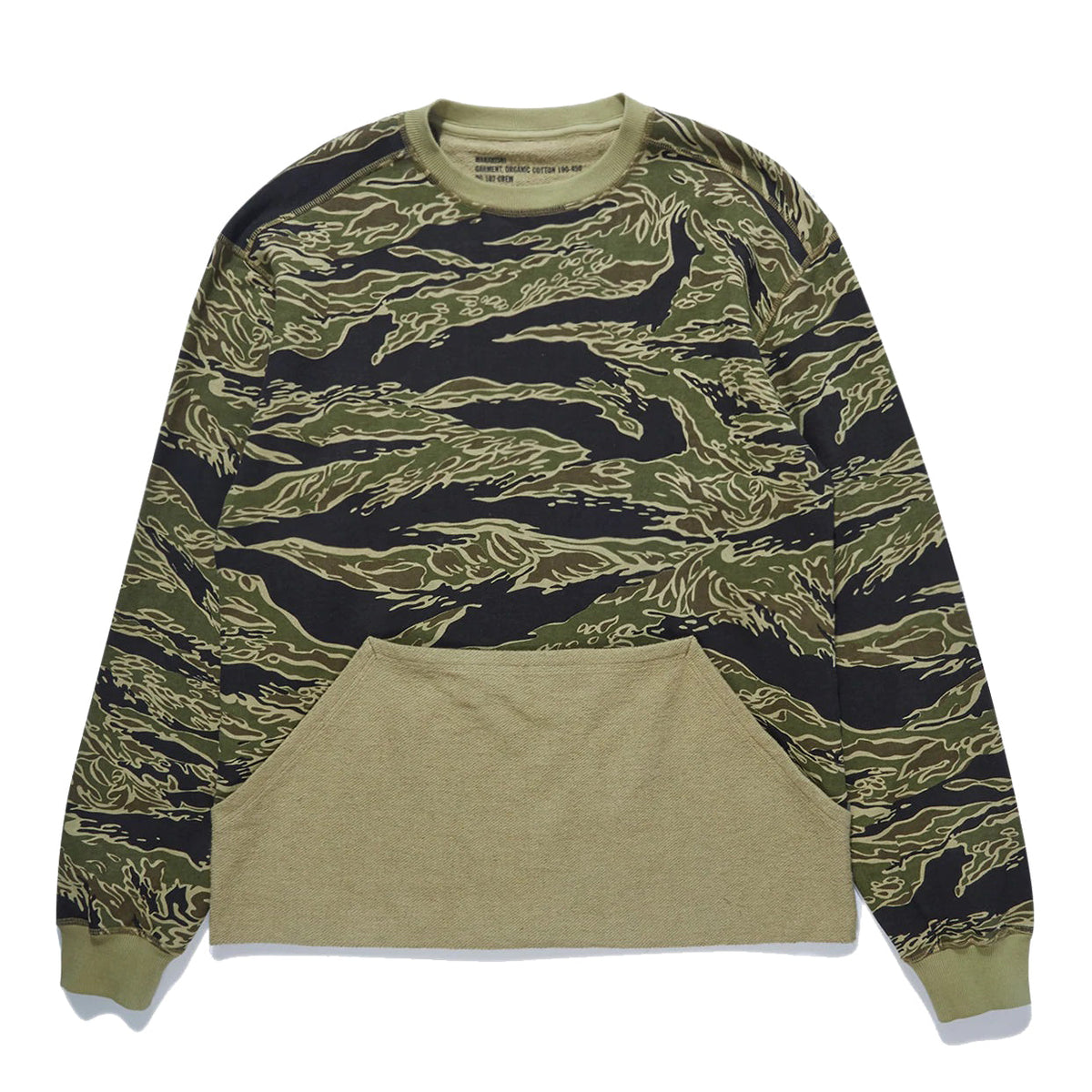Maharishi Men Camo Harvest Crew Sweat Mint Gold Tigerstripe - SWEATERS - Canada Main image