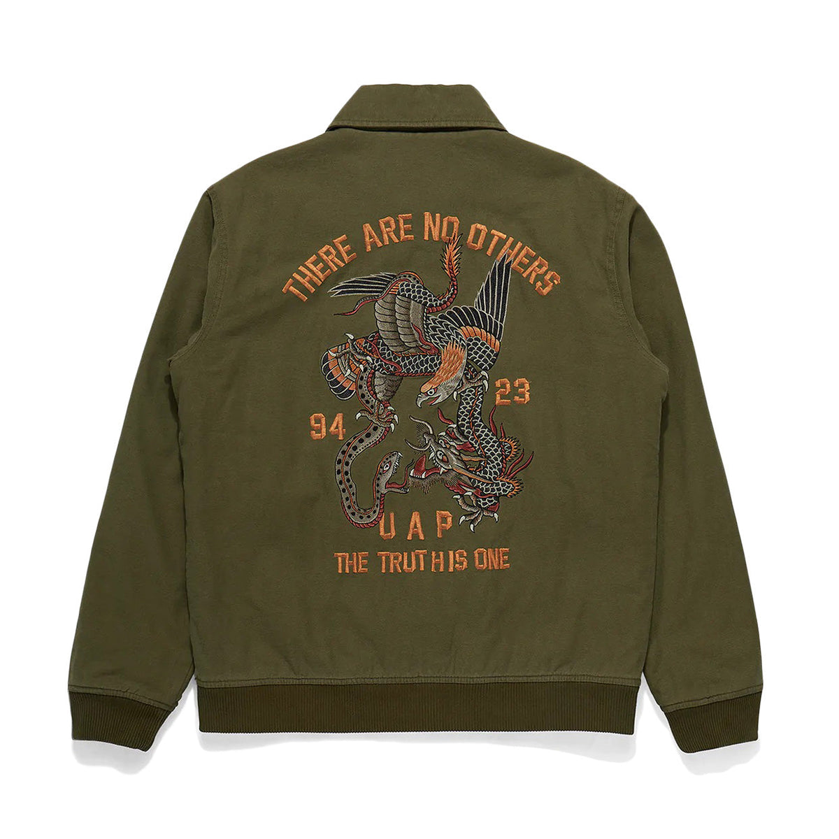 Maharishi Men U.A.P. Embroidered Tour Jacket Olive - OUTERWEAR - Canada