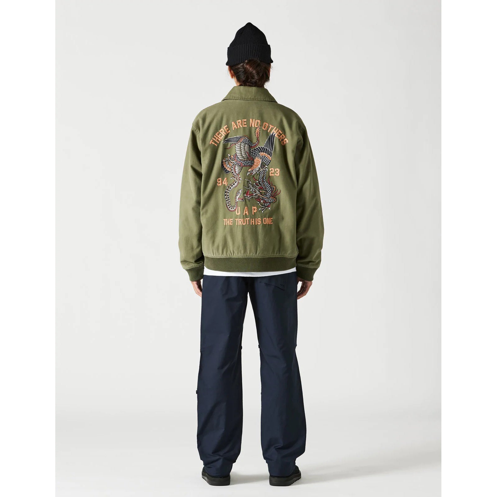 Maharishi Men U.A.P. Embroidered Tour Jacket Olive - OUTERWEAR - Canada